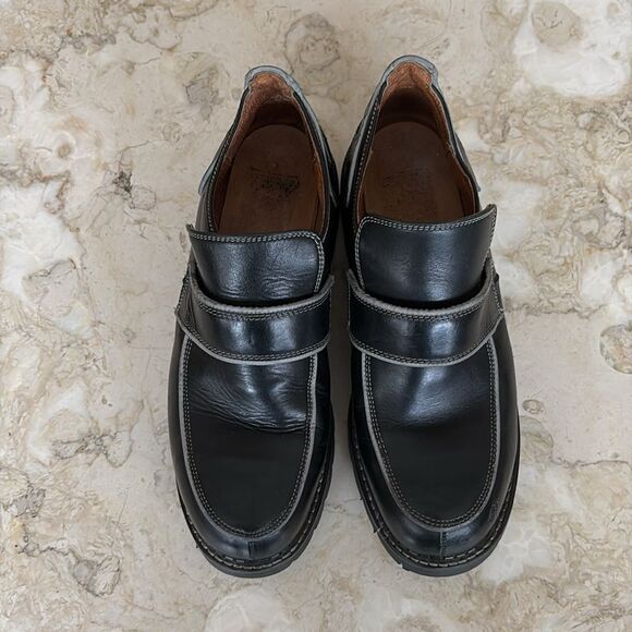 Vintage Fluevog Austin Safety Hogs Chunky Steel Toe Leather Loafers - Picture 13 of 13